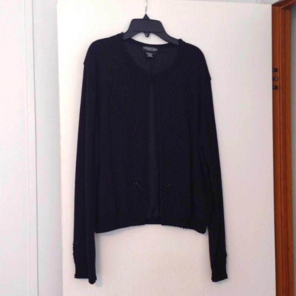 Beaded cardigan sweater